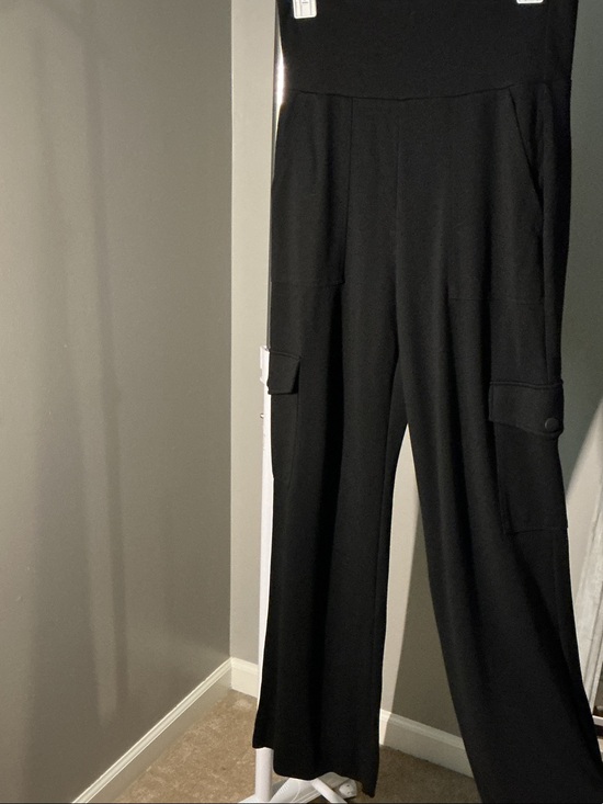 CAbi Pants - EUC CAbi Black Wide-Leg Chargo Style #4507R Ponte Pants
